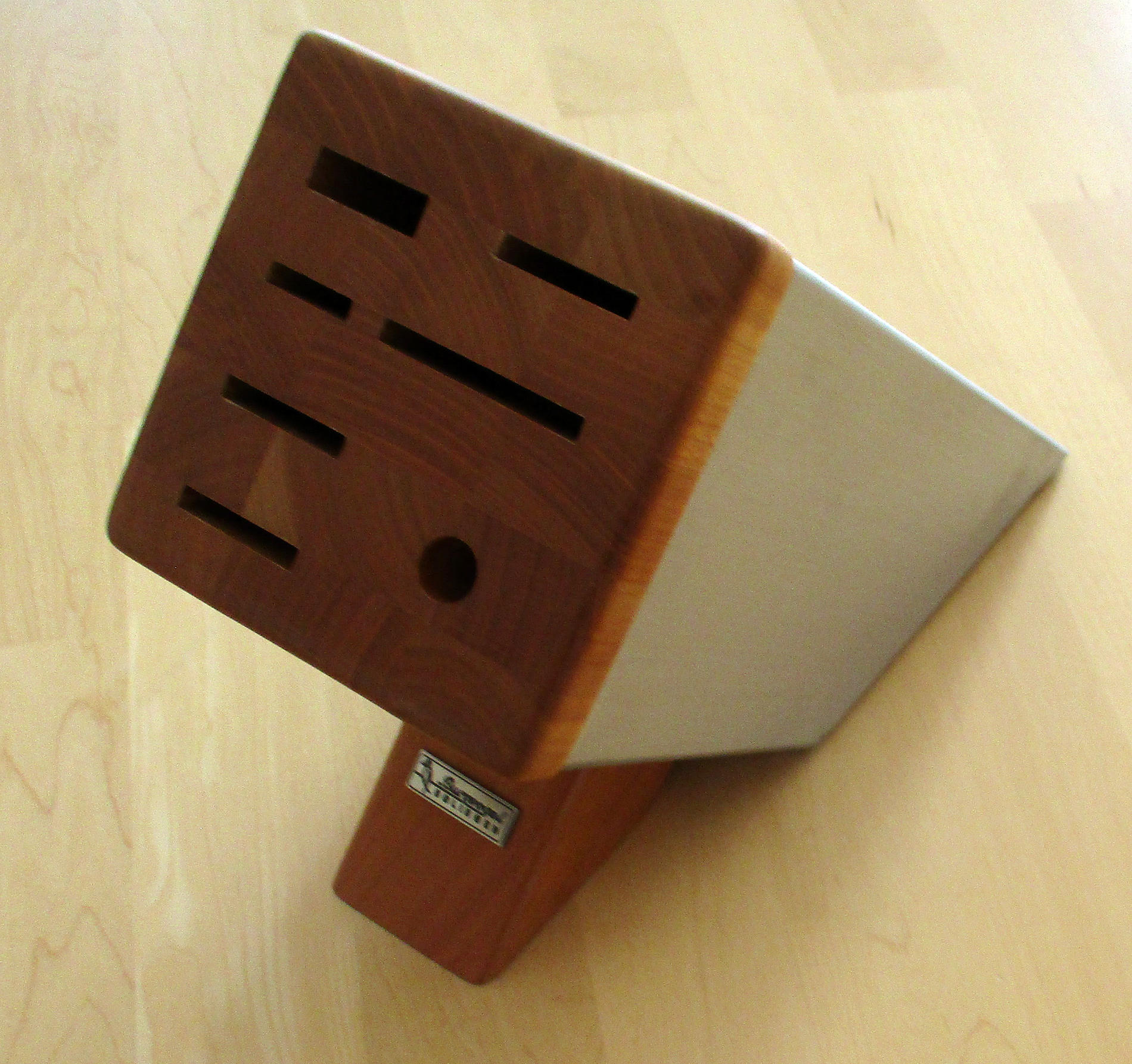 Messerblock Edelstahl unbestückt Ausstellungs Produckt von ISS SG