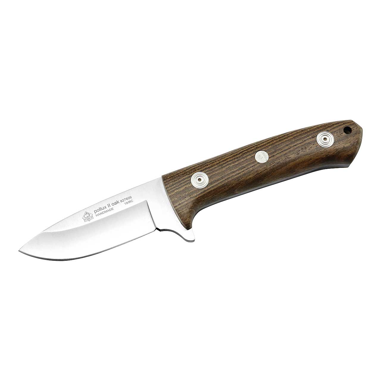 Jagd-/Outdoormesser POLLUX II oak  aus rostfreiem AN.58 Stahl  von 58-60 HRC bei ISS bestellen