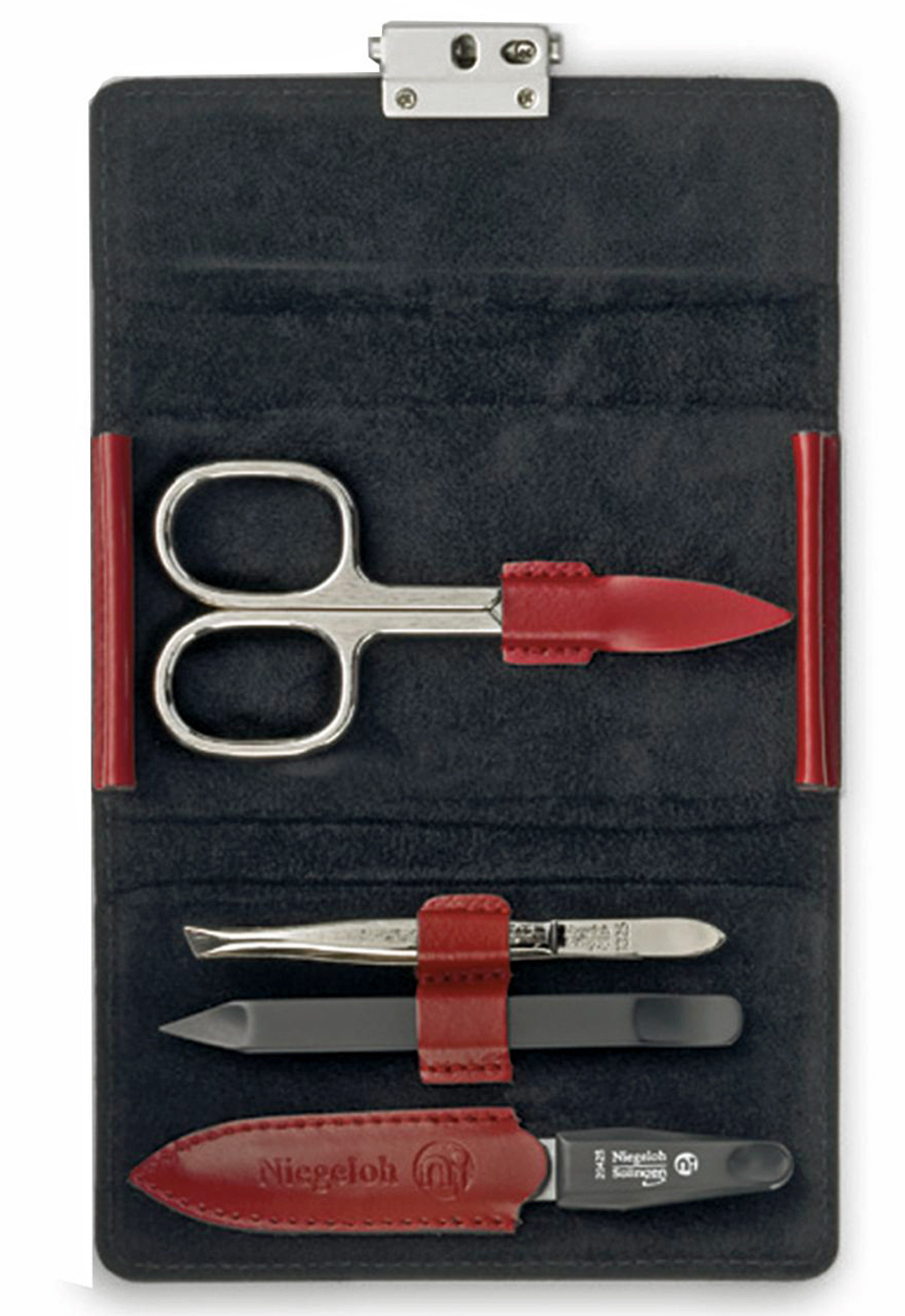 Maniküre Etui  Serie Diabolo S- 4 tlg 85920 rot. Niegeloh aus SG