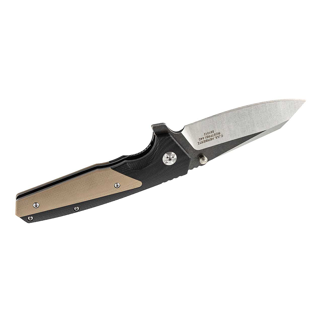 Einhandmesser Taschenmes 591012 von Herbertz Klinge aus rostfreiem AISI 440 Stahl