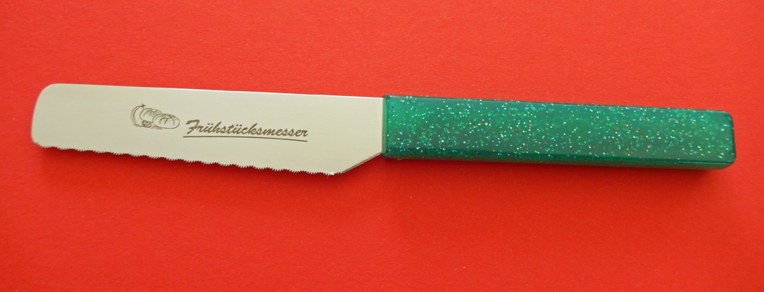 Brötchenmesser Frühstücksmesser grün von ISS Solingen