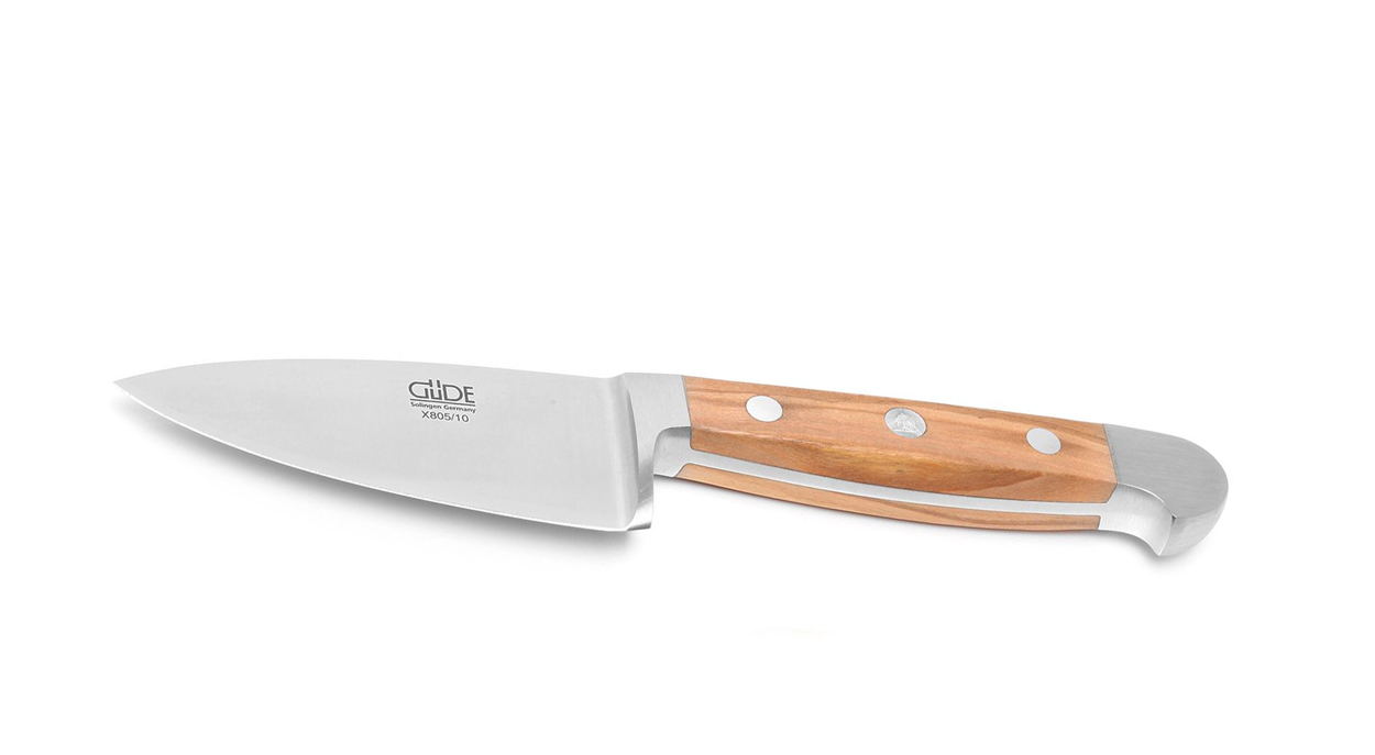 Güde Hartkäsemesser 10 cm Kochmesser Serie Alpha Olive geschmiedete Messer bei ISS