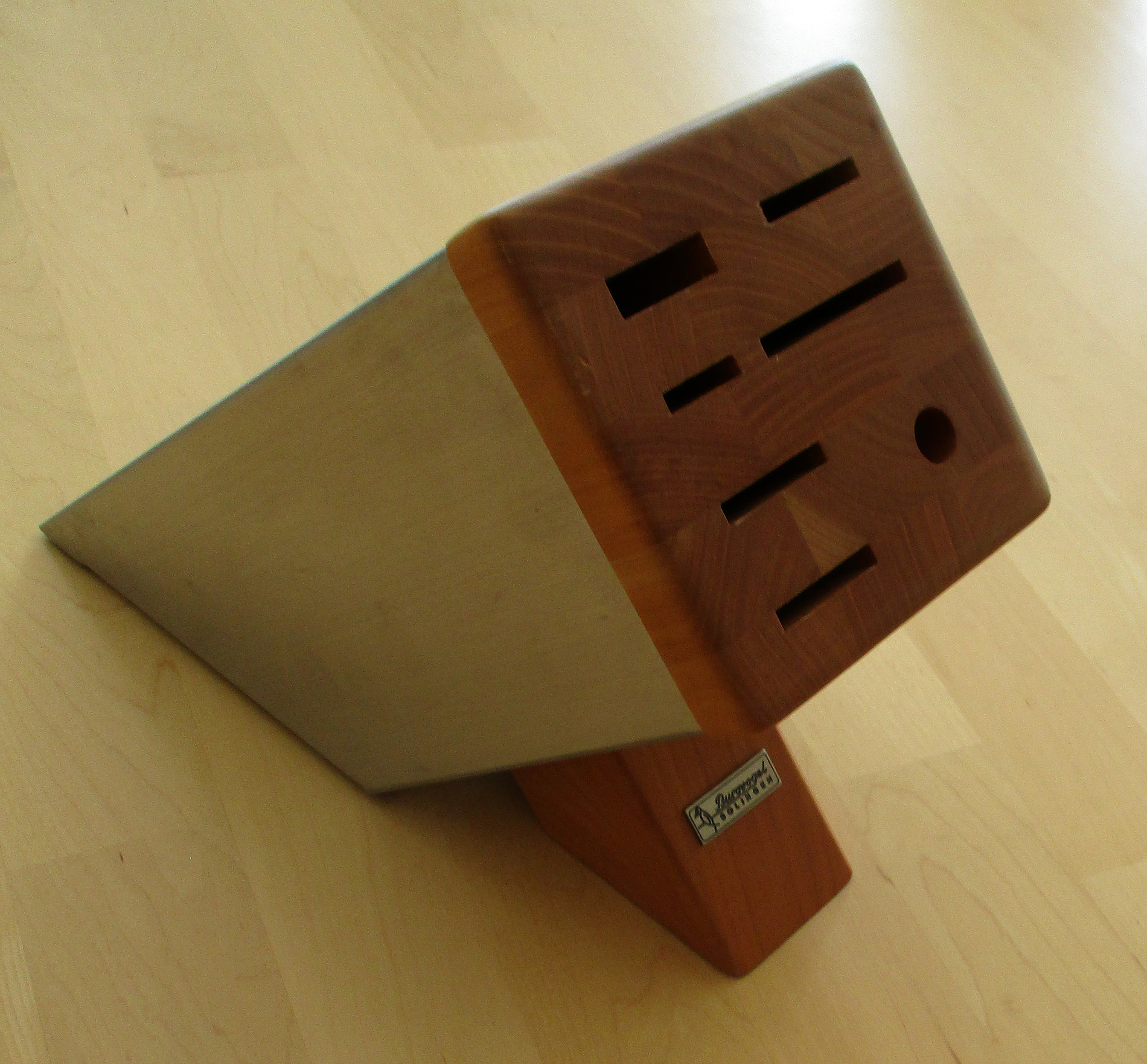 Messerblock Edelstahl unbestückt Ausstellungs Produckt von ISS SG