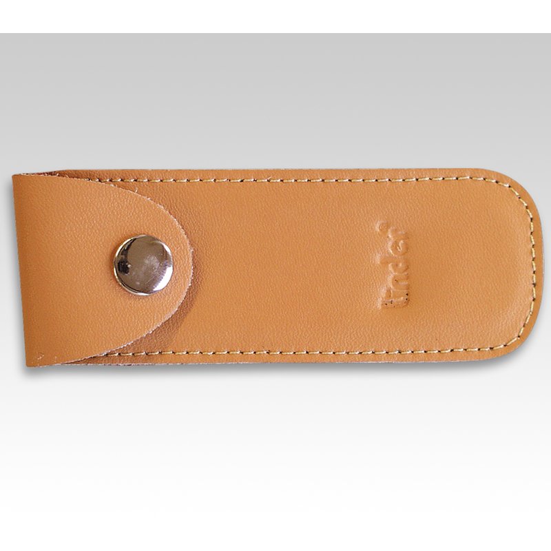 Taschenmesseretui braunes Leder von Linder