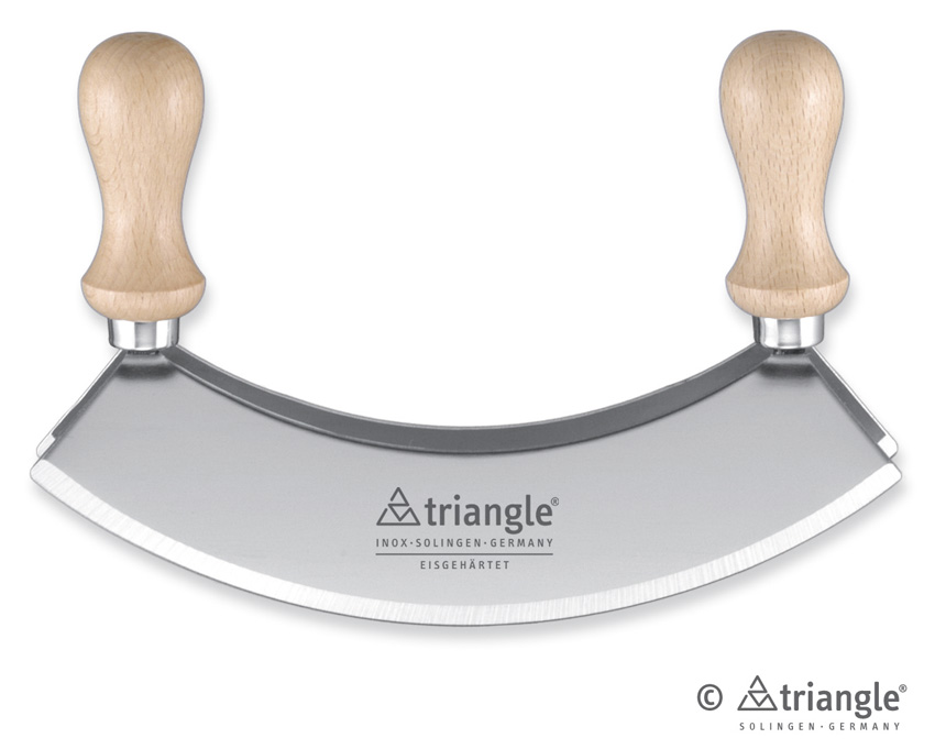 Kräuter Wiegemesser im Karton, 18 cm.  triangle®- Quality - Made in Solingen