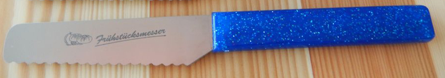 Brötchenmesser Frühstücksmesser  blau von ISS Solingen