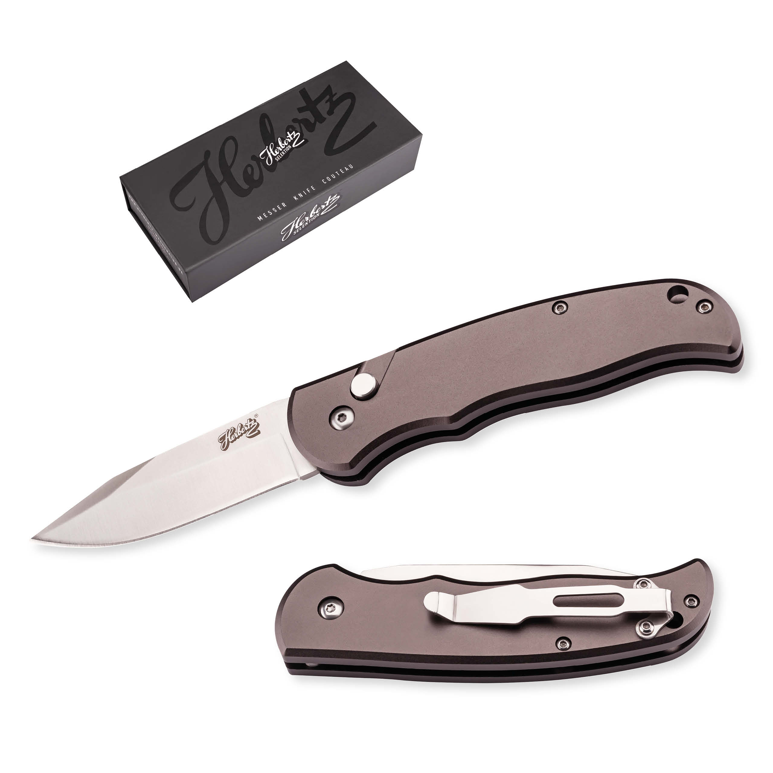 Taschenmesser Alu 8 cm  von Herbertz aus rostfreiem Stahl AISI 440