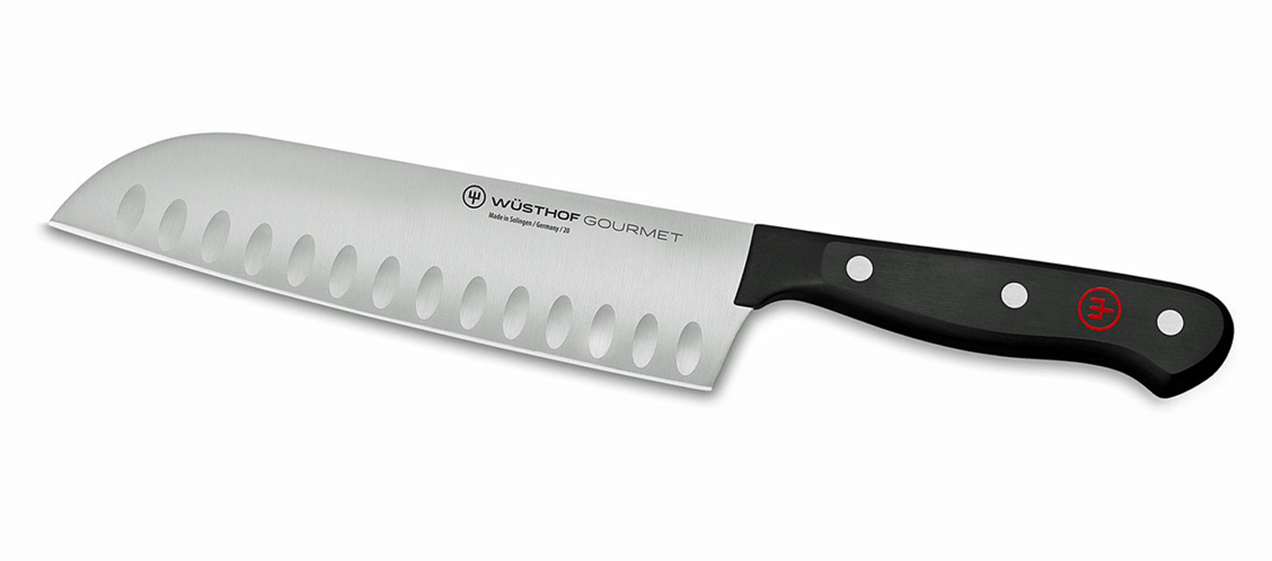 SANTOKU 17 cm, KULLENSCHLIFF Serie GOURME von WÜSTHOF bei ISS