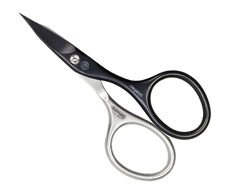 Nigeloh Haut-/Nagelschere Inox style Titanium 9 cm anthrazitfarbene selbstschärfend