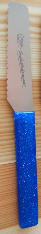 Brötchenmesser Frühstücksmesser  blau von ISS Solingen