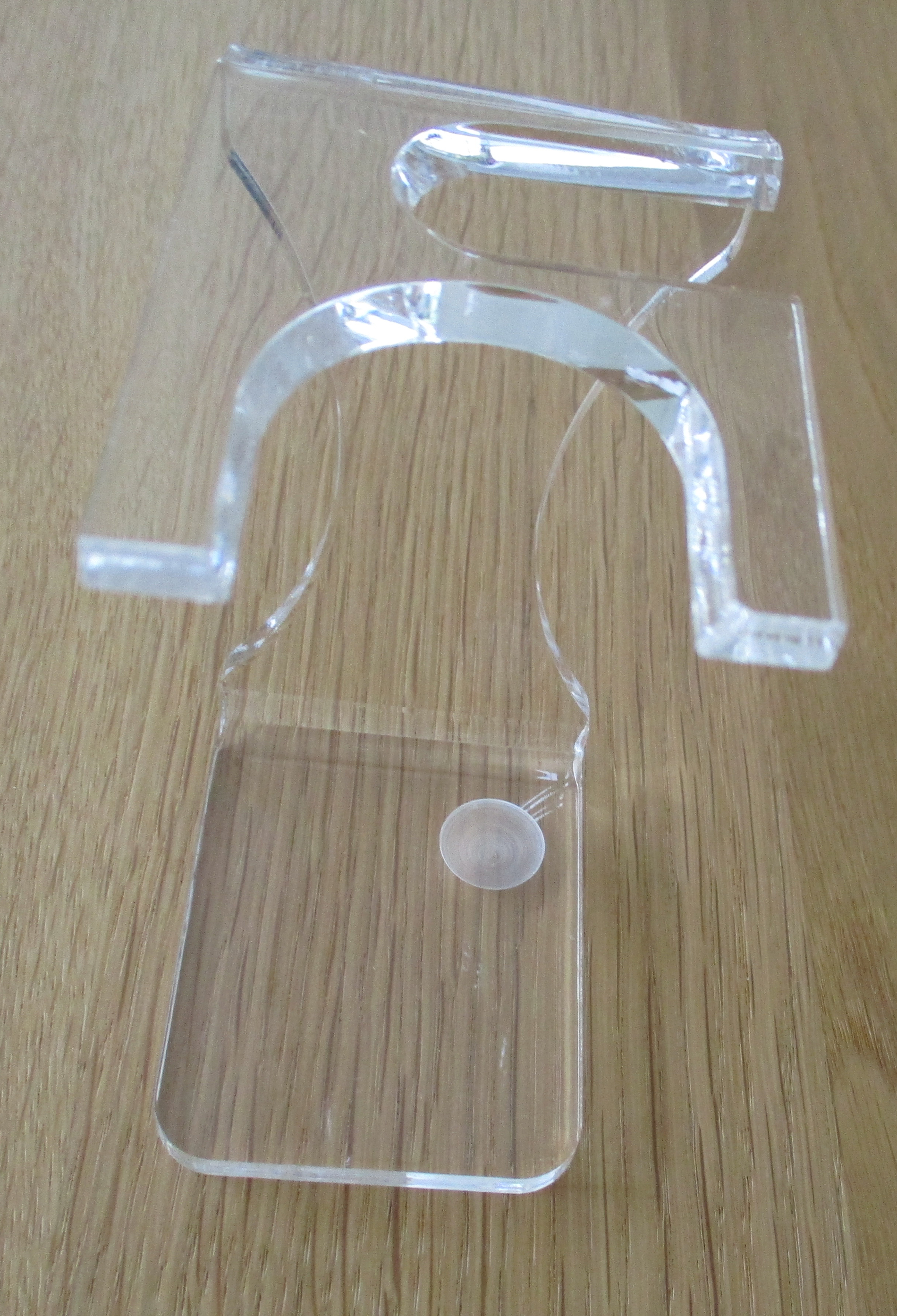 Rasierständer aus transparentem Kunststoff für einen Rasierpinsel und einen Rasiermesser-Rasierhobel