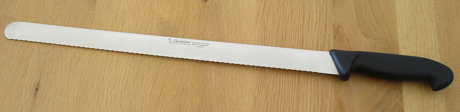 Burgvogel Gyrosmesse  Kebabmesser  Dönermesser mit Welle 40 cm aus Solingen