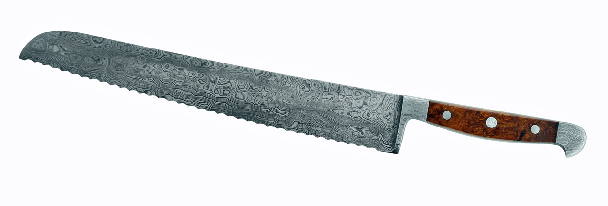 Brotmesser 32 cm "Franz Güde" aus Damaszener-Stahl Quality Made in SG bei ISS bestellen