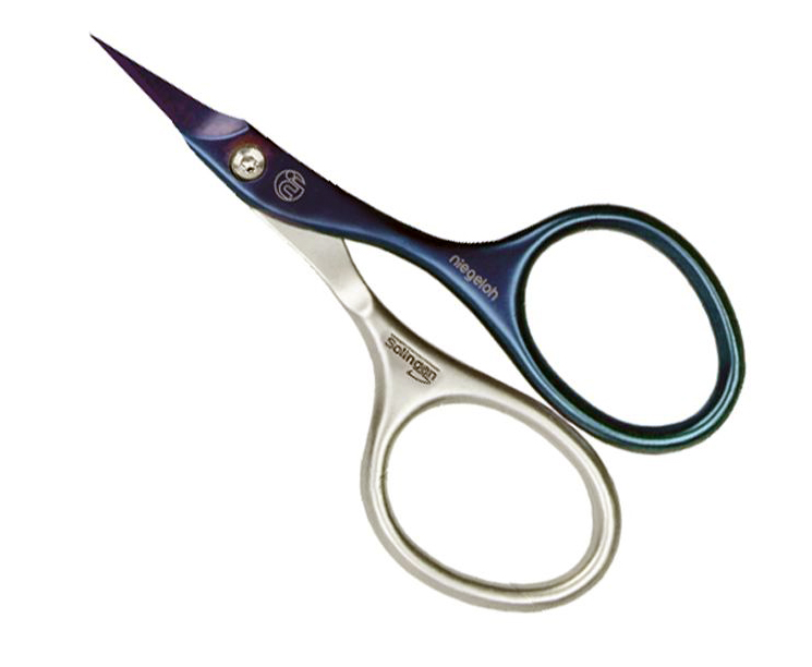 Nigeloh Hautschere Turmspitze Inox style Titanium 9 cm dunkel-blau selbstschärfend