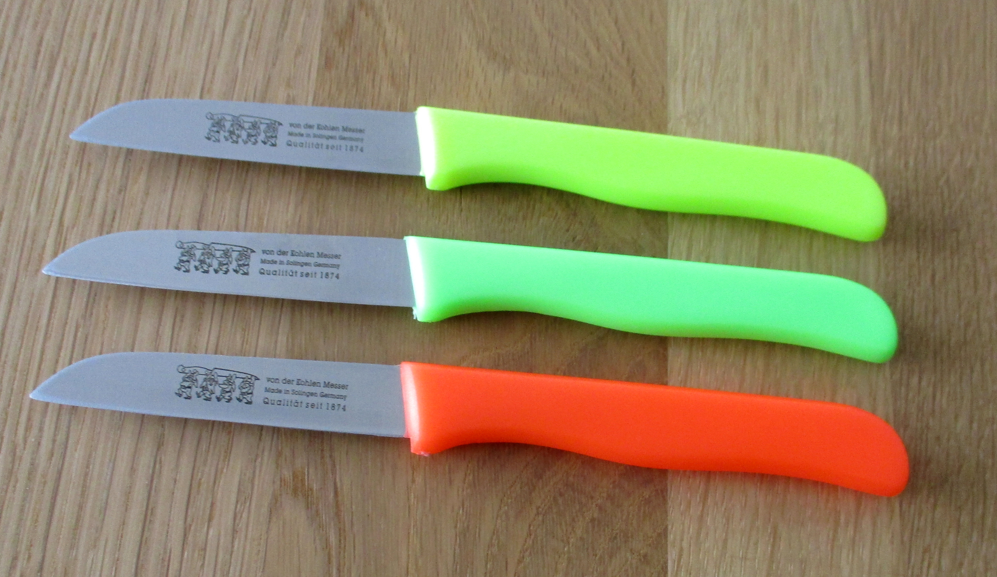 3 Gemüsemesser Küchenmesser 7,5 cm rostfrei von der Kohlen Quality Made in SG