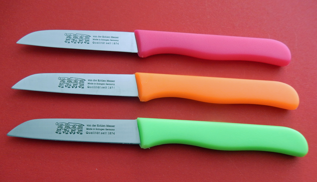 3 Gemüsemesser Küchenmesser 7,5 cm rostfrei von der Kohlen Quality Made in SG