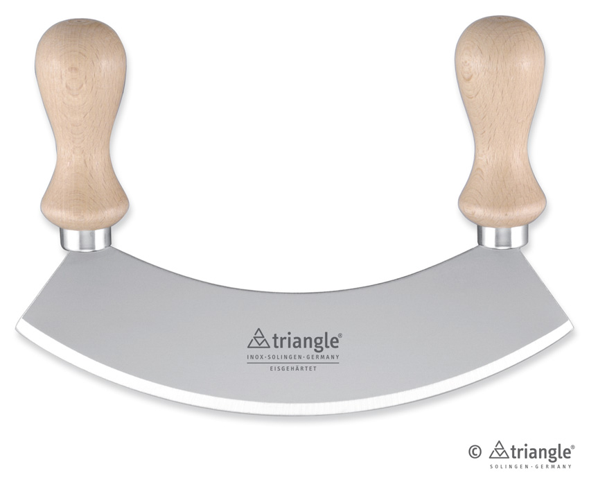 Kräuter Wiegemesser im Karton, 23 cm.  triangle® Quality Made in SG