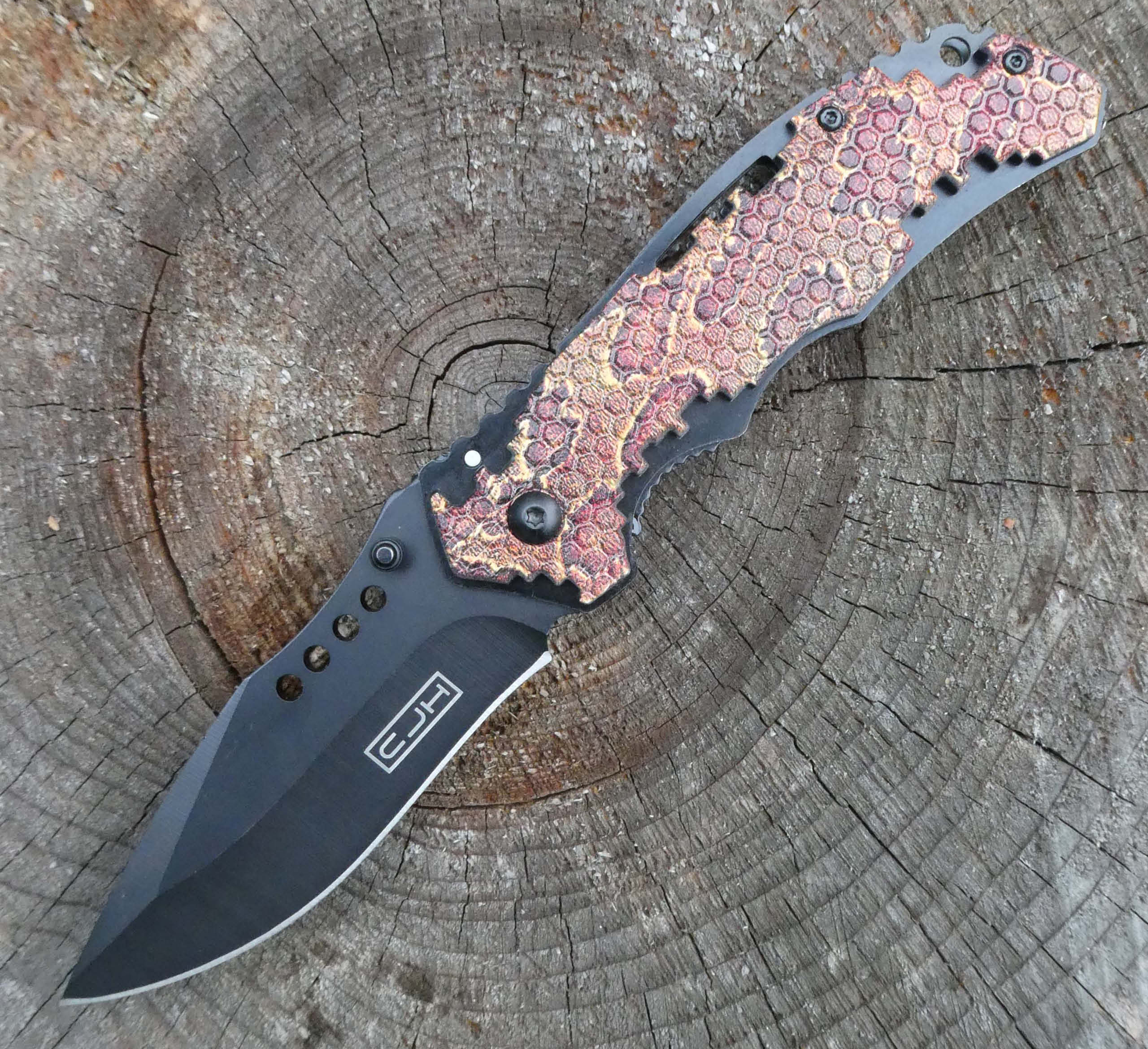 Einhandmesser Taschenmesser camo/schwarz von Herbertz rostfreiem AISI 420 Stahl