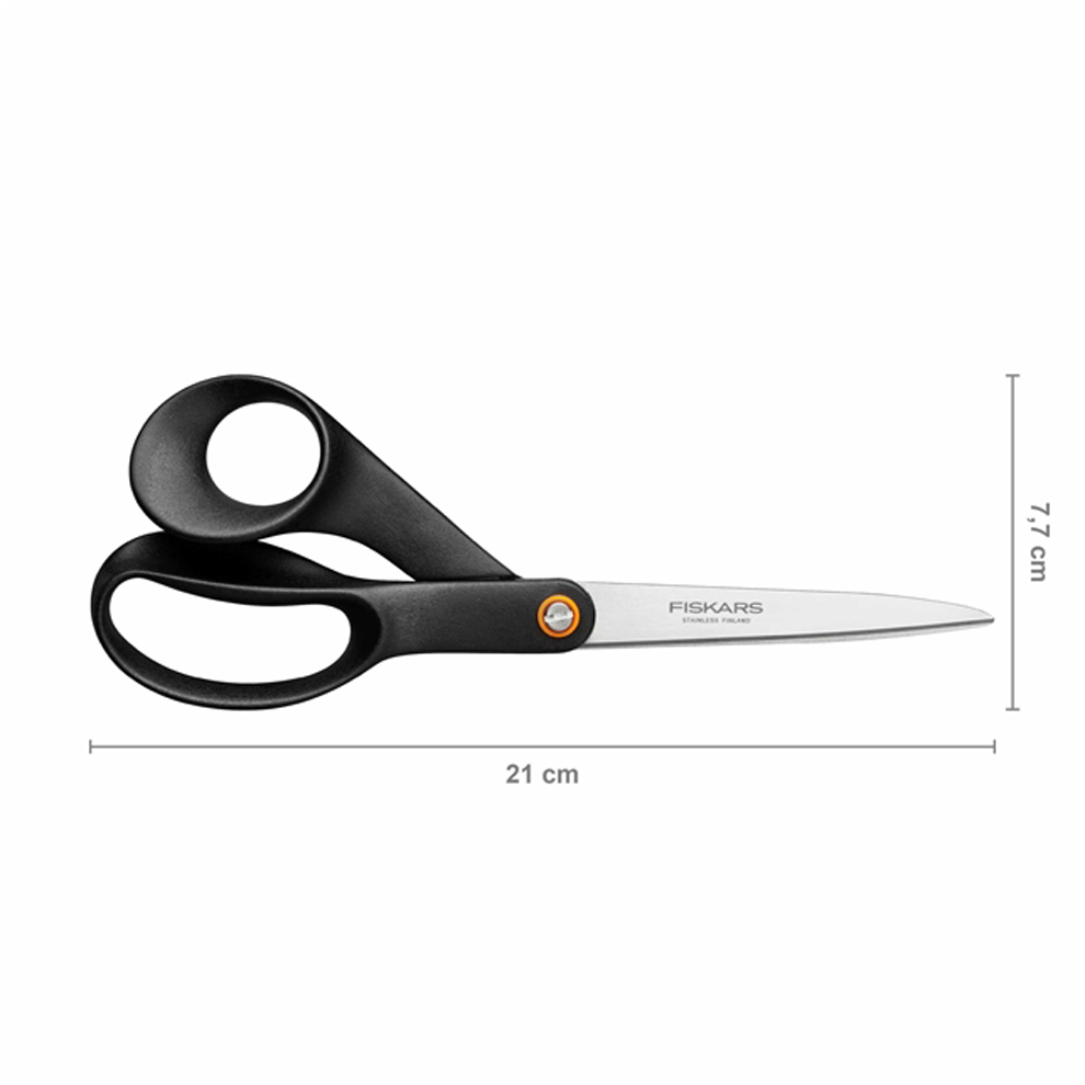 Fiskars Universalschere Haushalt. Schule und Büro. Rechtshänder, 21 cm