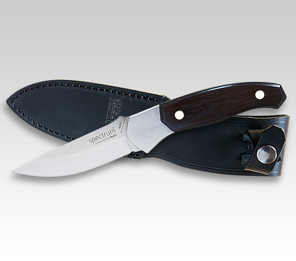 Jagdmesser Outdoormesser spectrum Warden Ebony 9 cm inkl. Lederscheide
