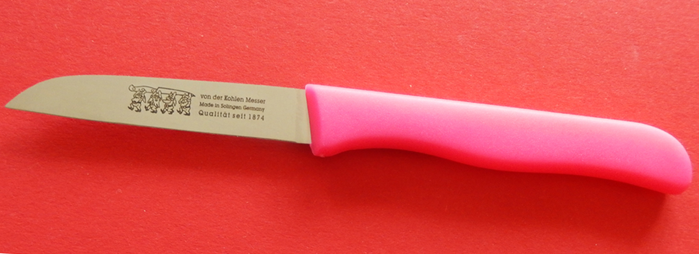 Gemüsemesser 7,5 cm pink von der Kohlen  Quality Made in SG bei ISS