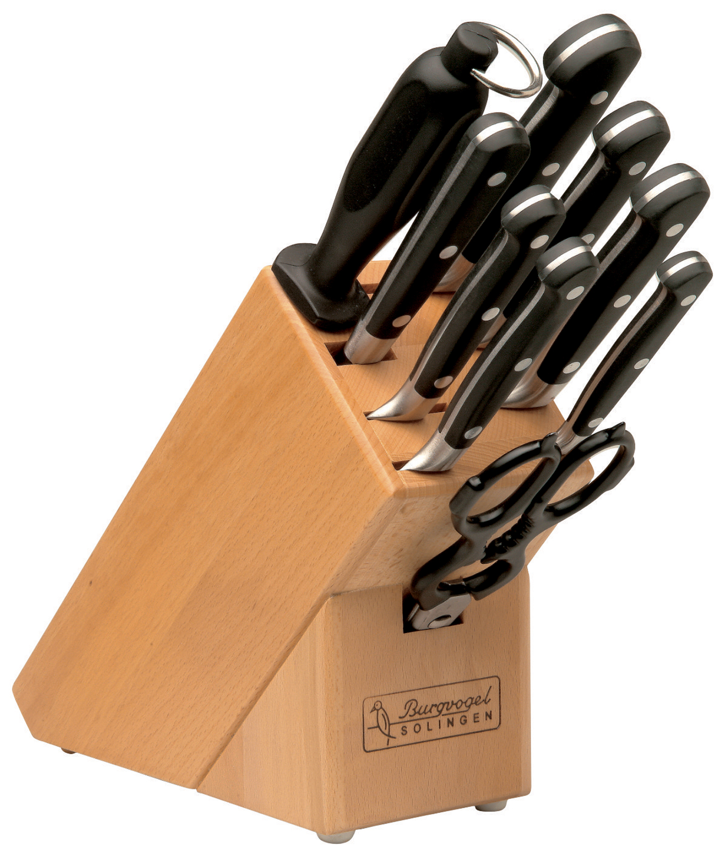 Messerblock 9 tlg. Serie Comfort Line von Burgvogel Quality Made in SG bei ISS bestellen"