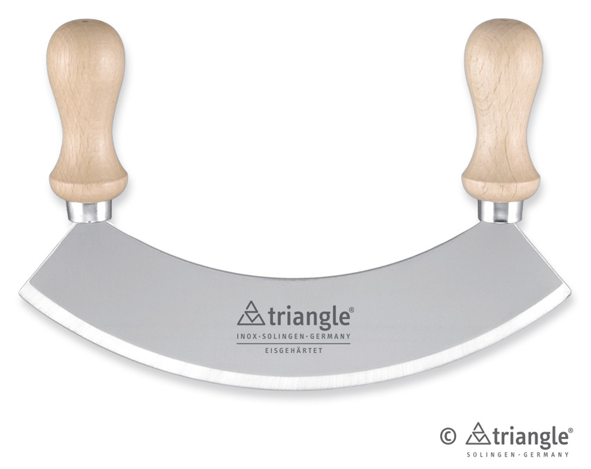 Kräuter Wiegemesser im Karton, 18 cm.  triangle®- Quality - Made in Solingen