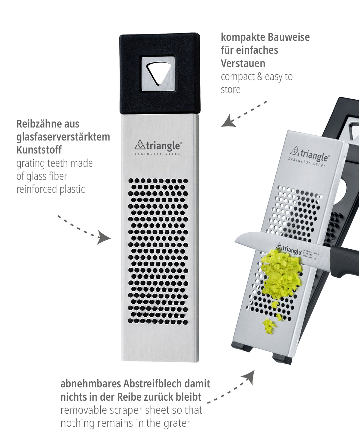 Aromareibe Ingwer / Zitronenreibe von triangle® bestellen bei ISS