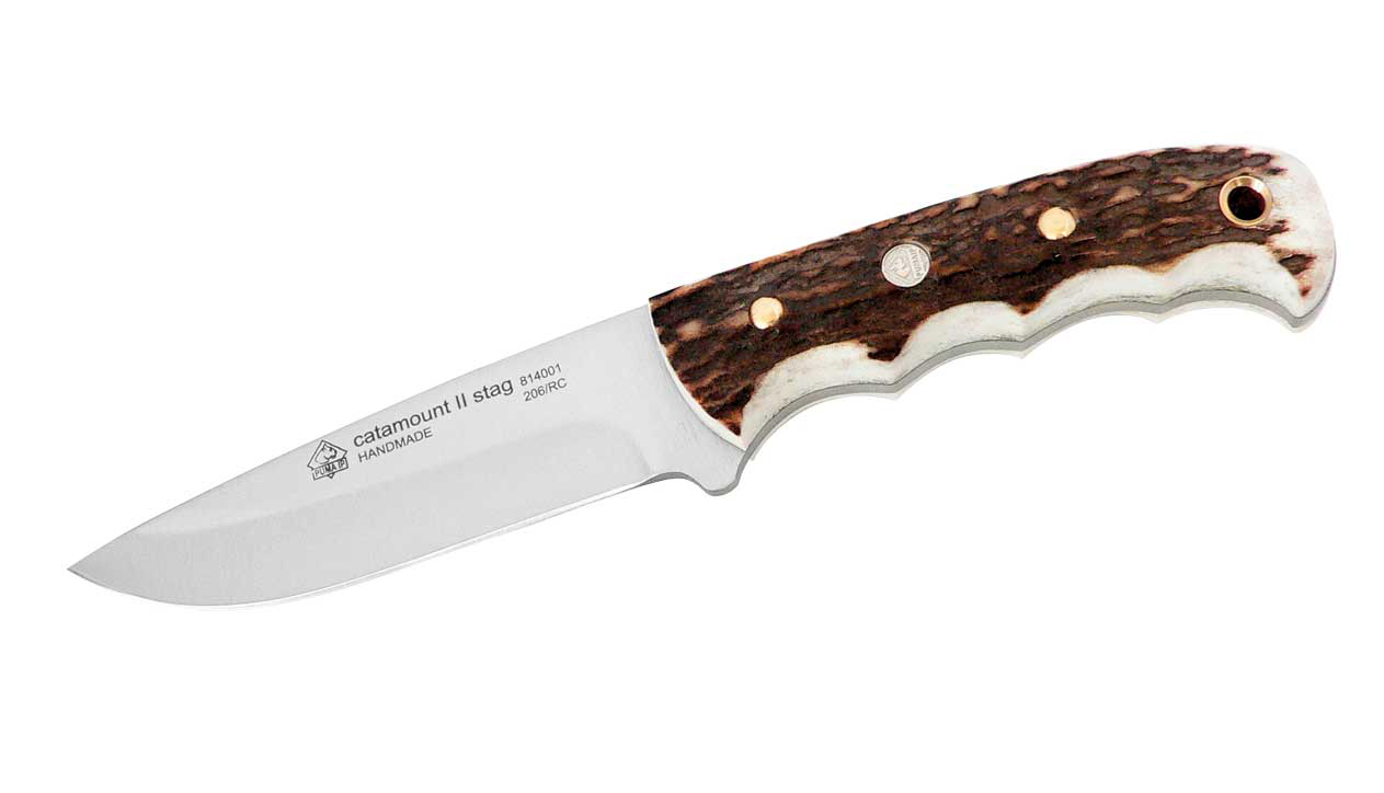 Jagdmesser CATAMOUNT II STAG 11 cm PUMA IP von 57-60 HRC bei ISS