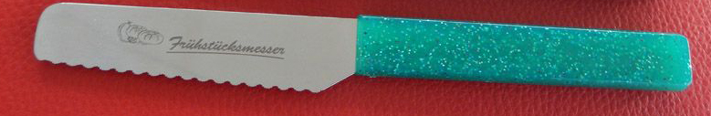 Brötchenmesser Frühstücksmesser grün von ISS Solingen
