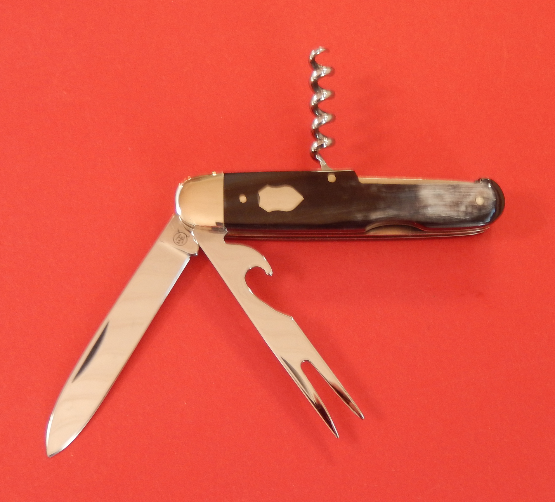 Picknickmesser- Bunthorn 3 tlg. von F. Hartkopf Made in SG