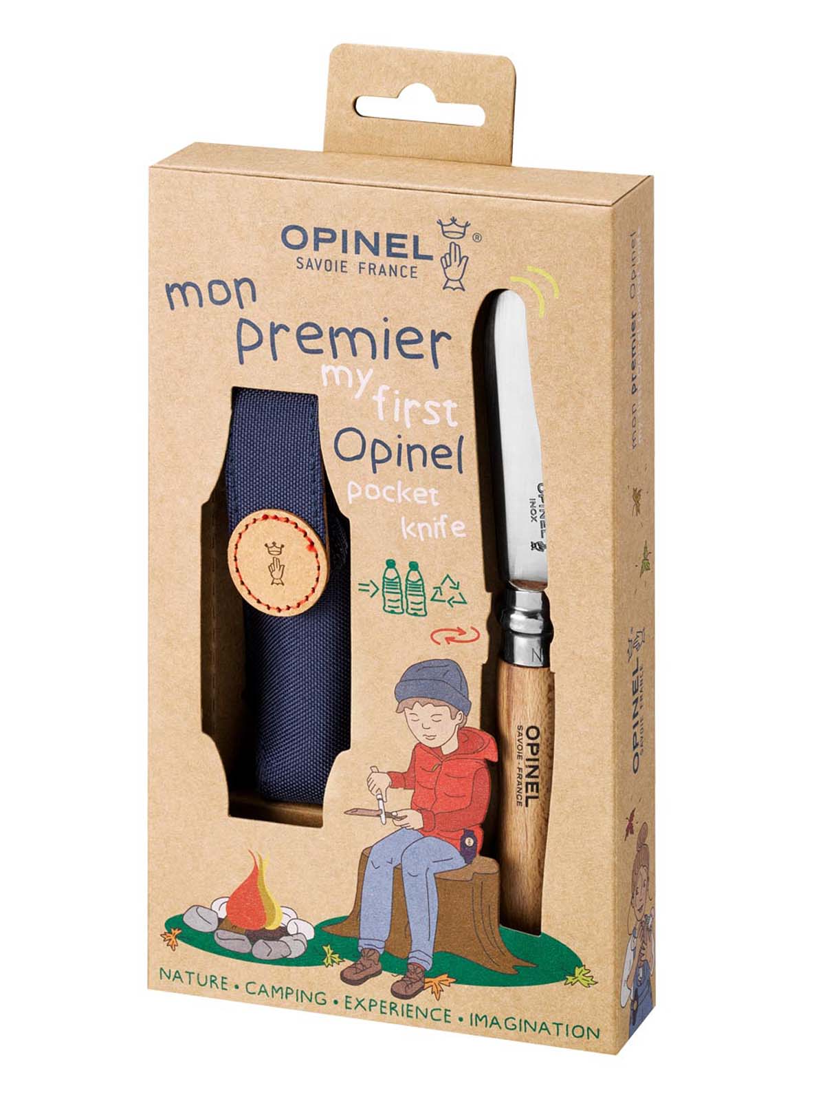 Opinel  Kindermesser, rostfrei, Buchenholz natur, Etui bei ISS