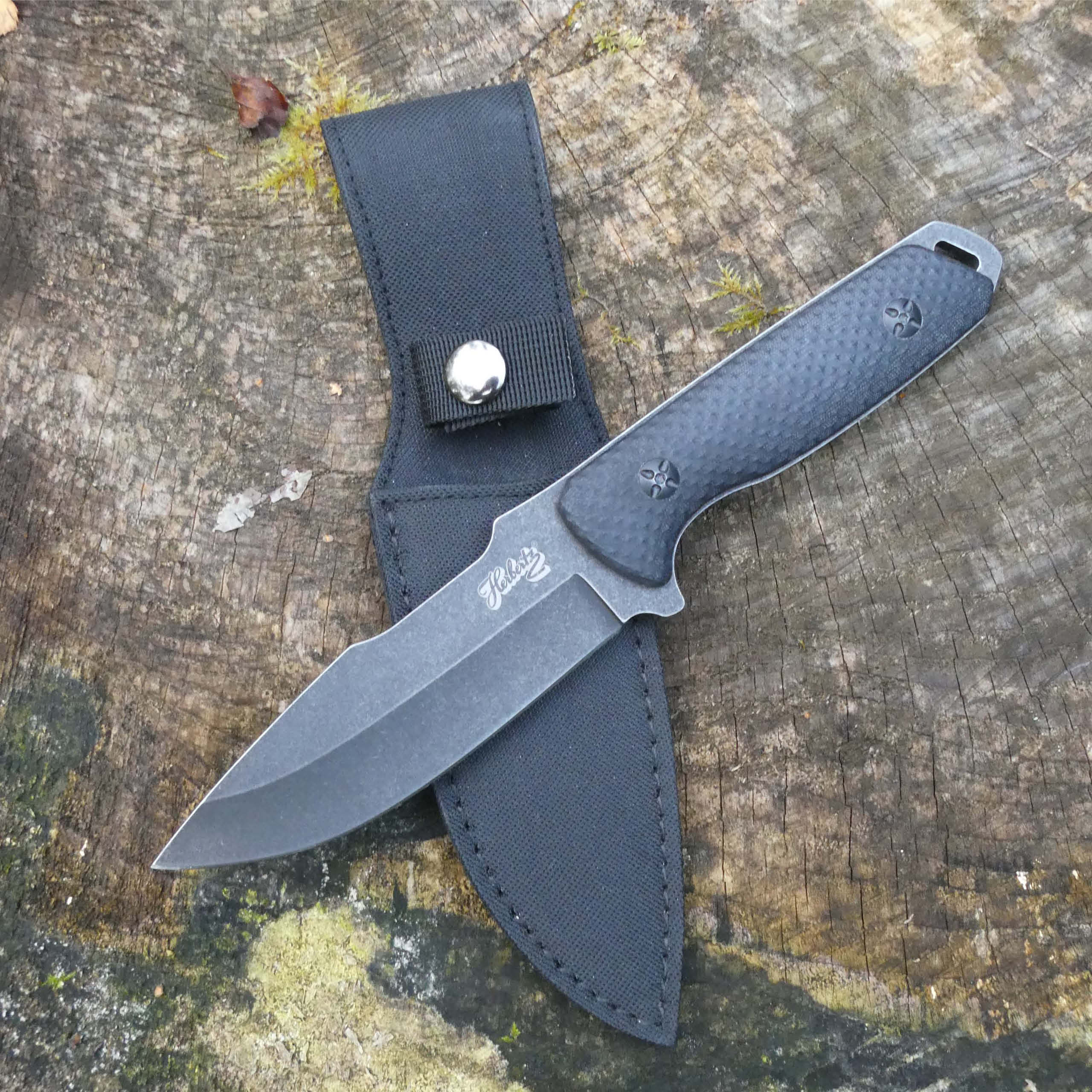 Herbertz Gürtelmesser G10  12,1  cm  aus rostfreiem AISI 420 Stahl  bei ISS