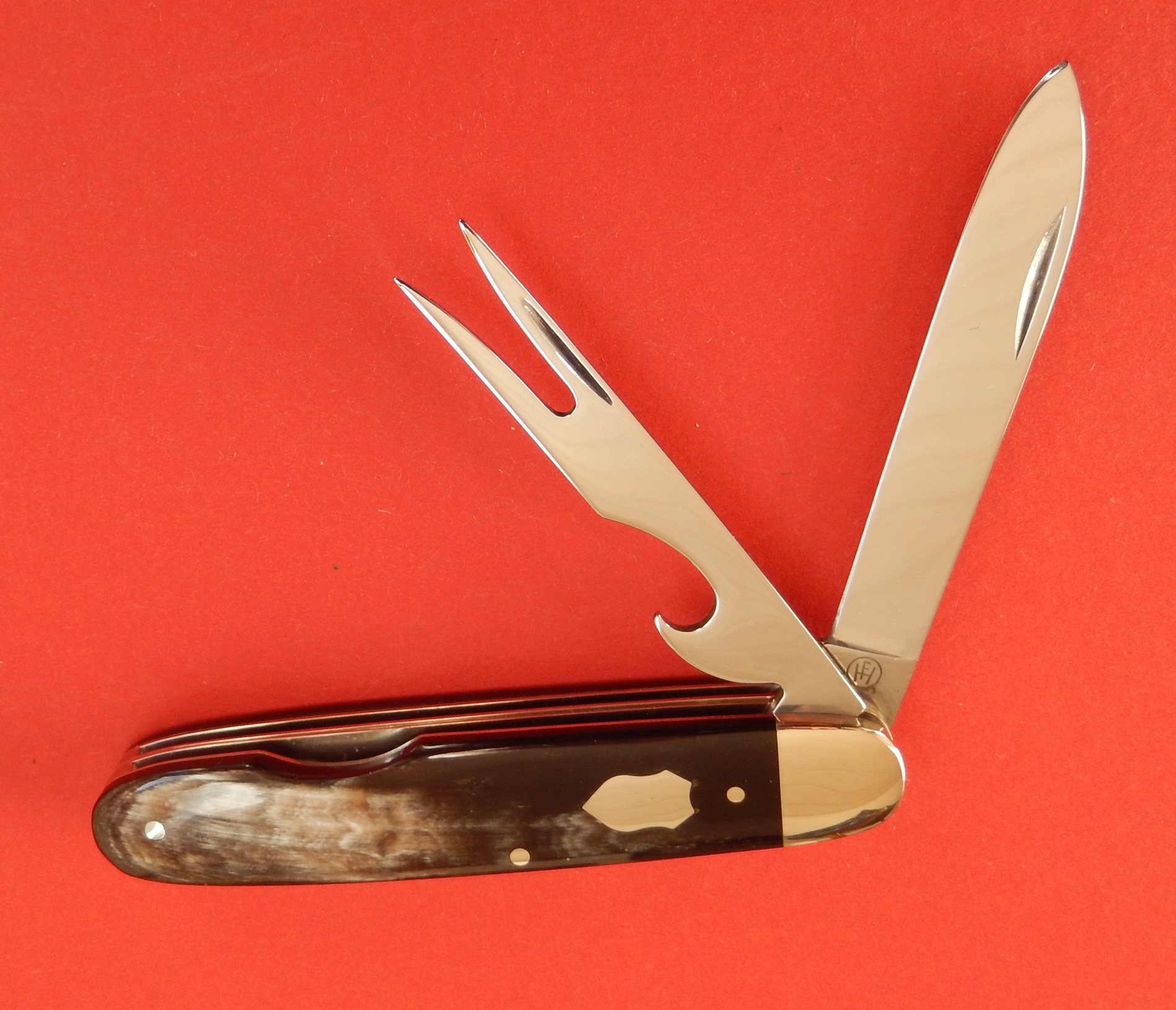 Hartkopf Solingen  Picknick Taschenmesser - Bunthorn2 tlg.   Made in SG