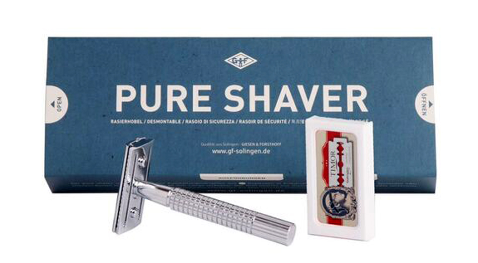 Rasierhobel Pure Shaver.geschlossen Kamm 10 x Rasier-Klinge von G&F bei ISS bestellen