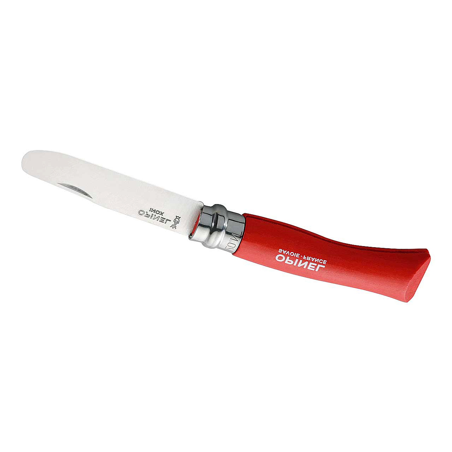 Opinel  Kindermesser, rostfrei, Buchenholz rot