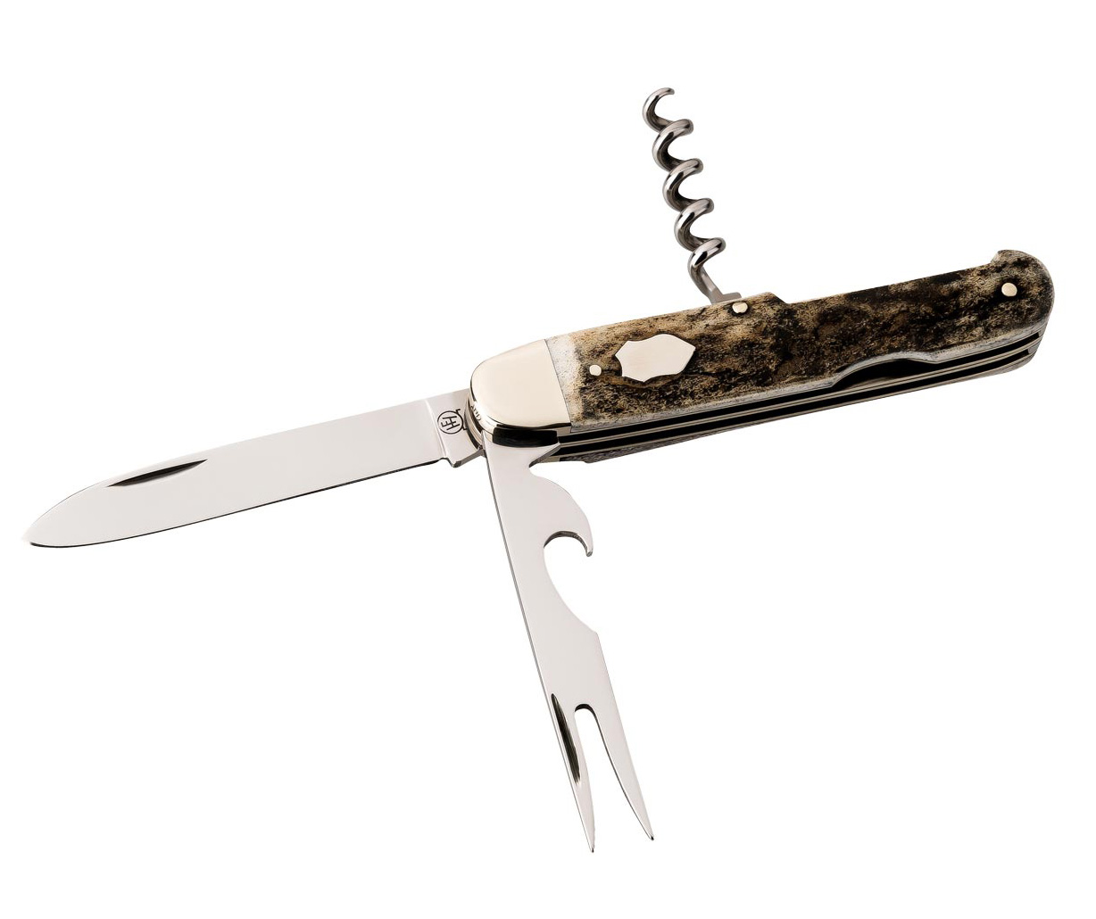 Hartkopf Solingen  Picknick Taschenmesser- Hirschhorn 3tlg.  Made in SG