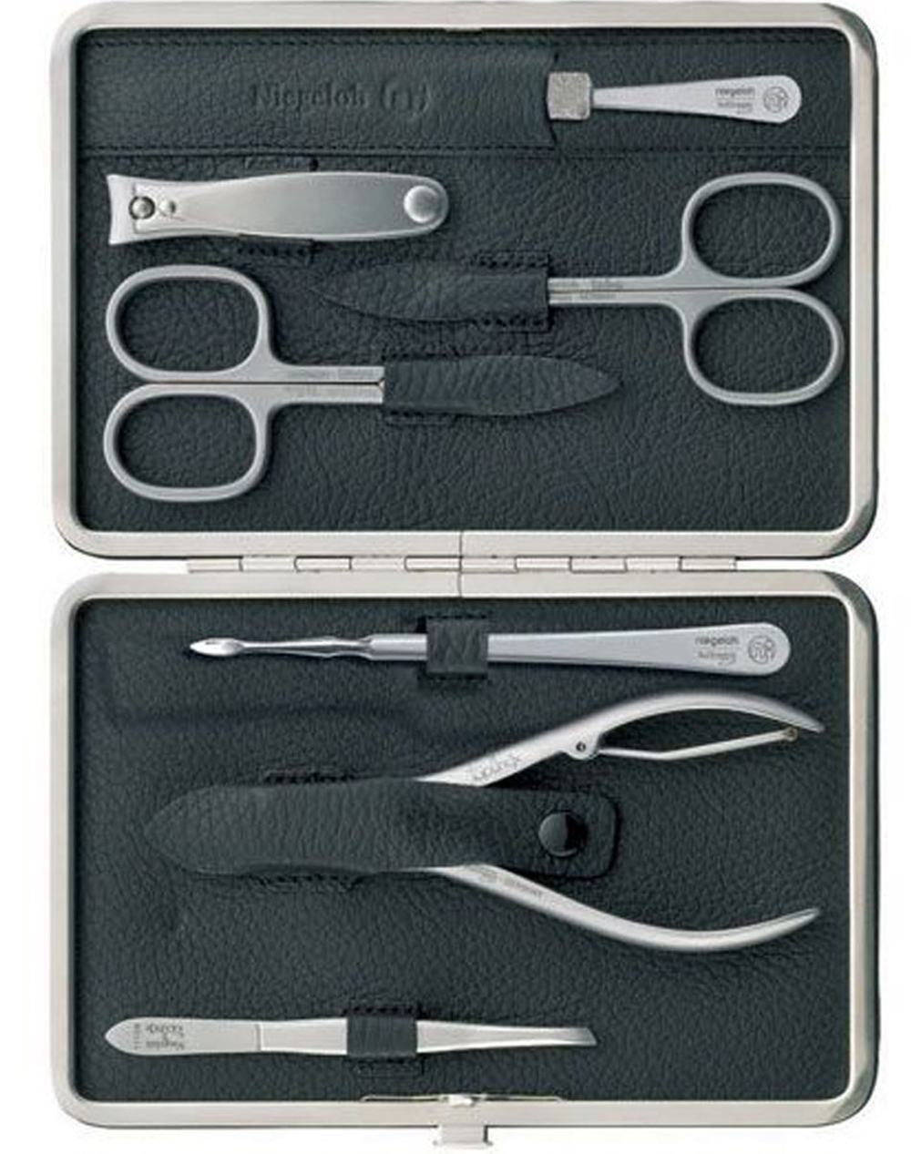 Niegeloh  Maniküre Etui Serie Capri XL 7 tlg- 82478 schwarz  bei ISS