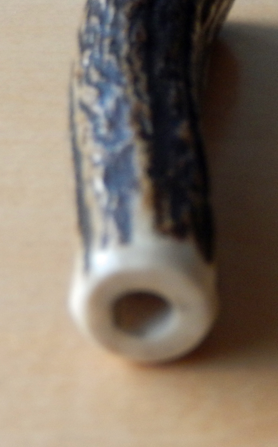 Hirschhorn-Griff einbaufertig gebohrt für Trachtenmesser