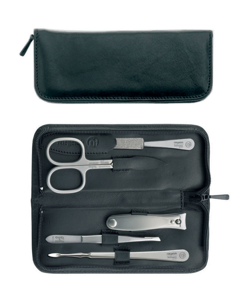 Maniküre Etui Serie Nevada ZIP M 5 tlg schwarz 82858 Nigeloh aus SG
