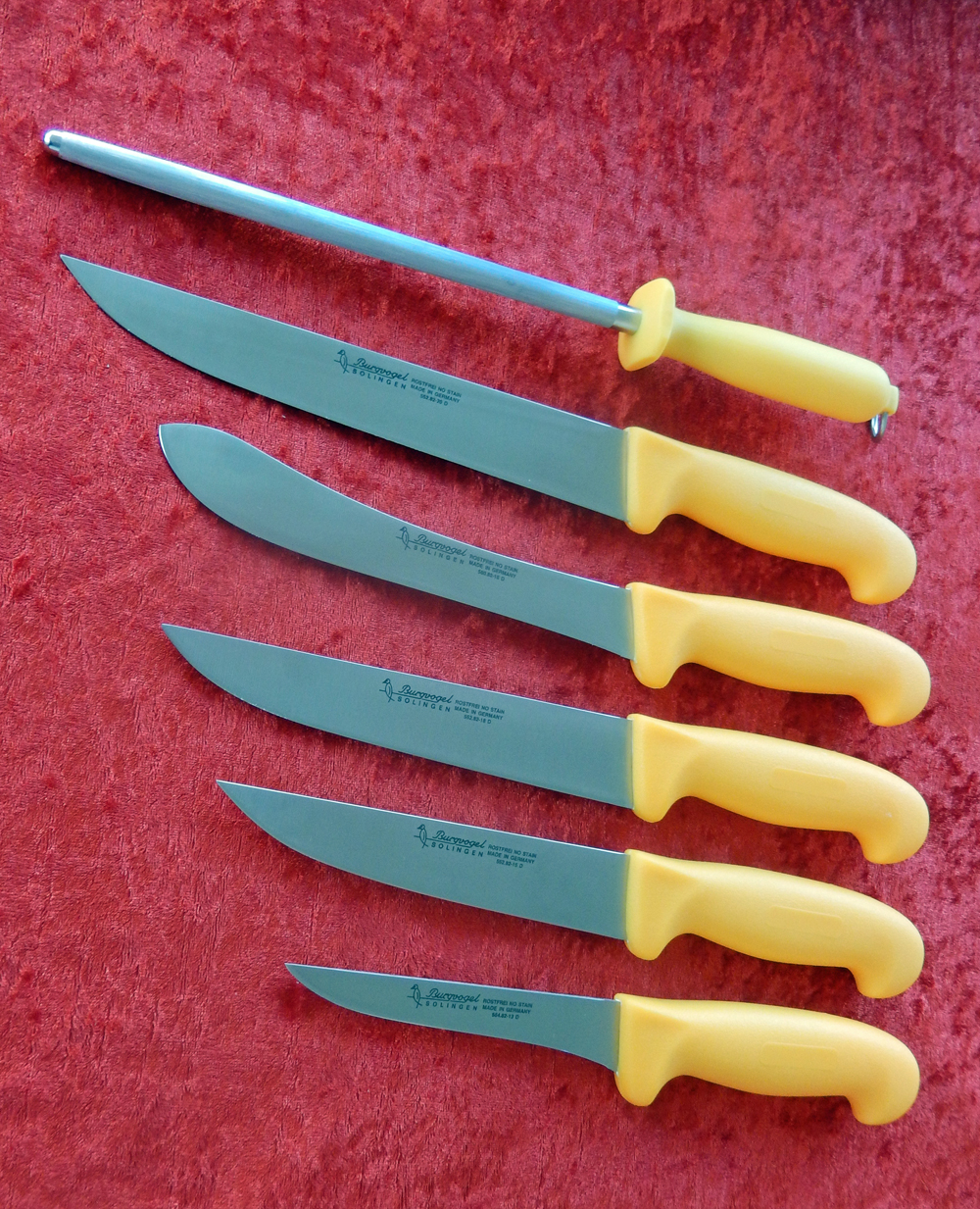 Metzgermesser Set 6 tlg - von Burgvogel / Quality Made in SG