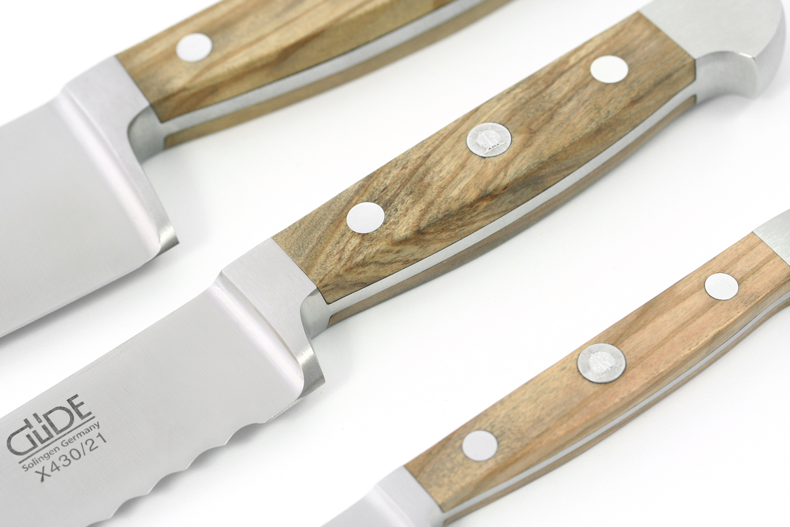 Kochmesserset 3 tlg Alpha Olive von Güde Quality Made in SG bei ISS bestellen