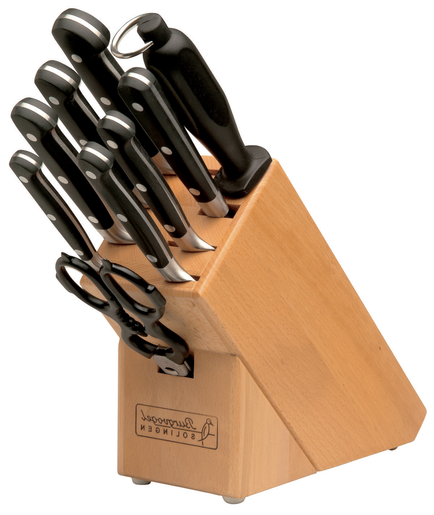 Messerblock 9 tlg. Serie Comfort Line von Burgvogel Quality Made in SG bei ISS bestellen"