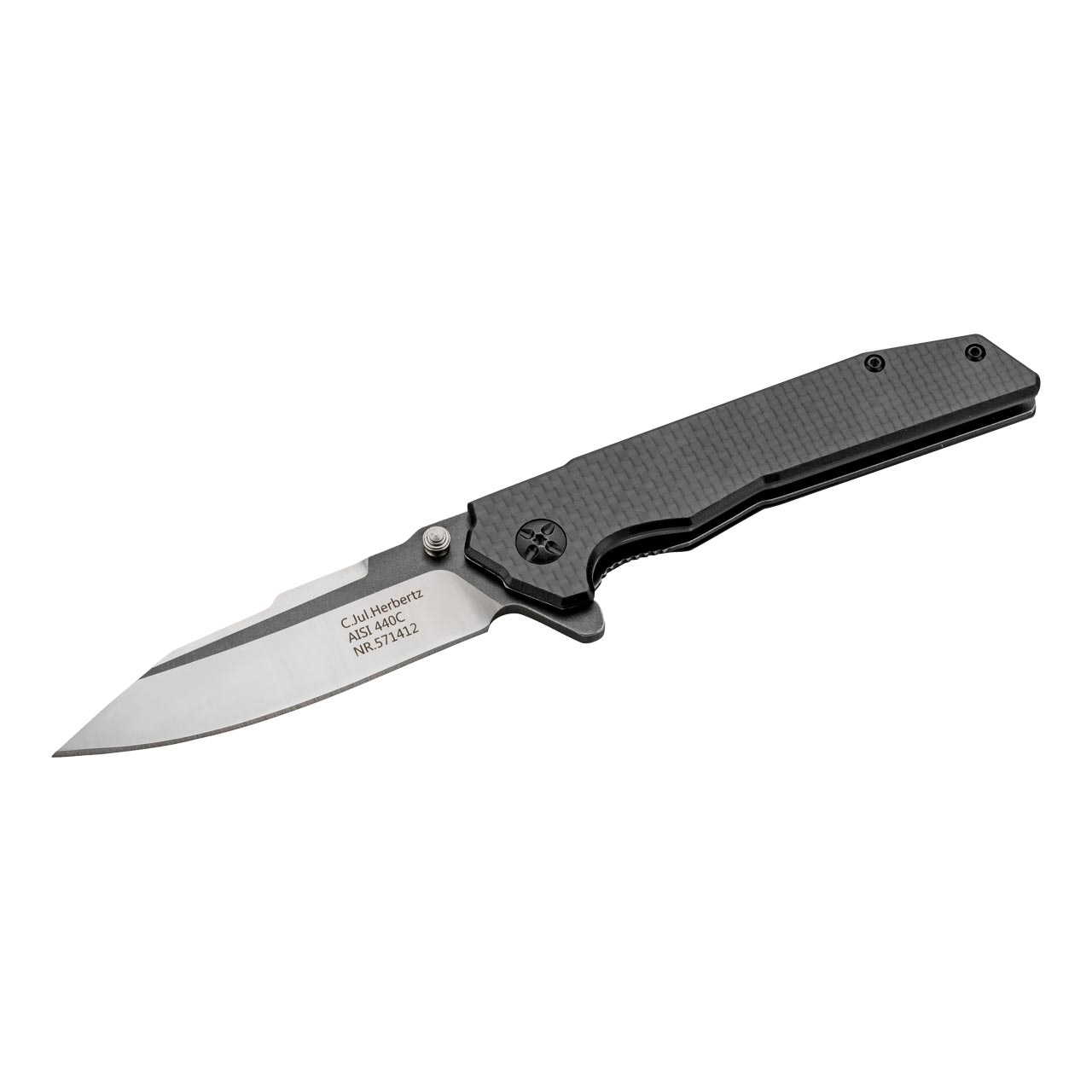 Einhandmesser 8,8cm, Carbon G10 - rostfreiem AISI 440C Stahl von Herbertz bestellen bei ISS