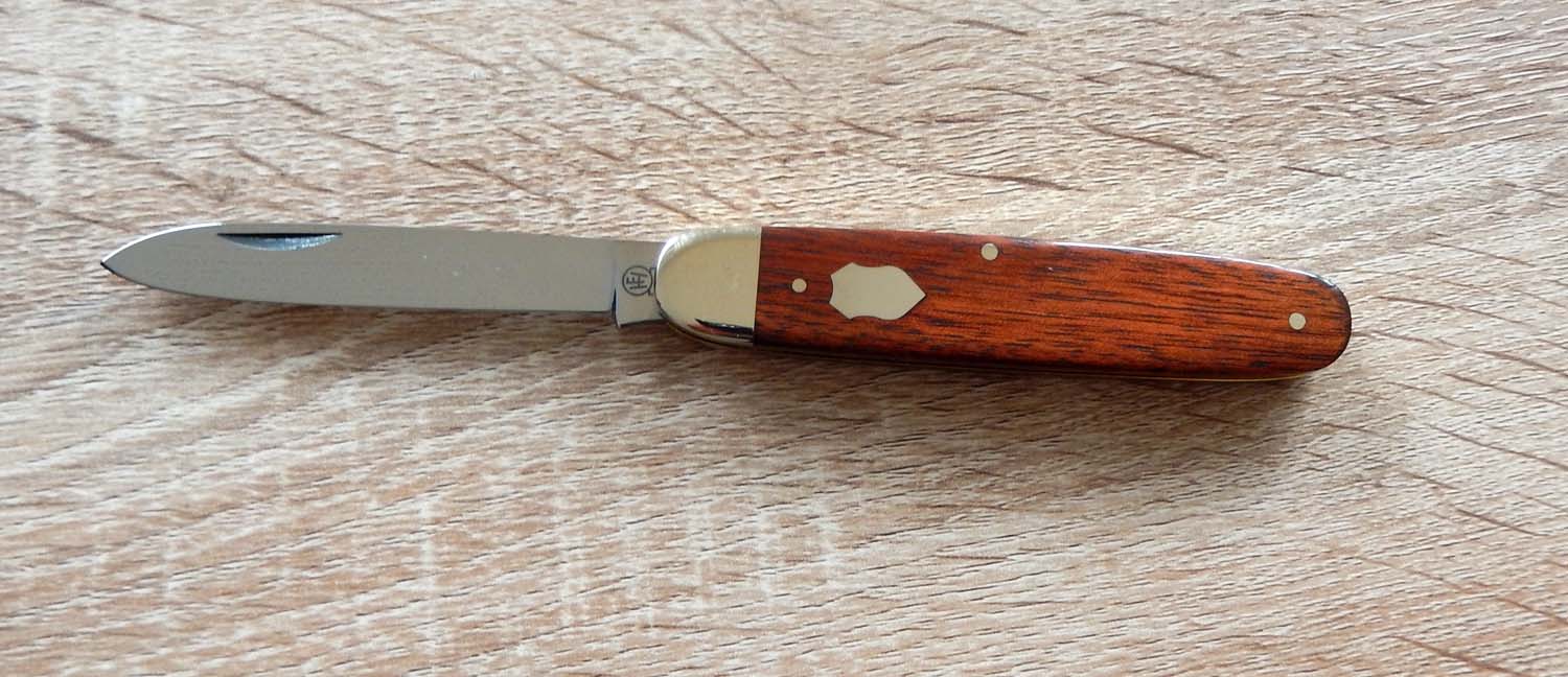Taschenmesser 7,6 cm Rotholz Neusilber 1.4034 Stahl von F.Hartkopf Quality Made in SG bei ISS