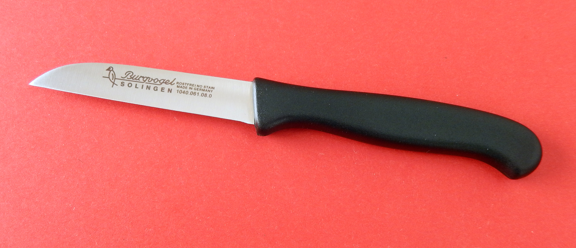 Burgvogel Gemüssemesser 8,5 cm, rostfrei, Quality Made in SG bei ISS