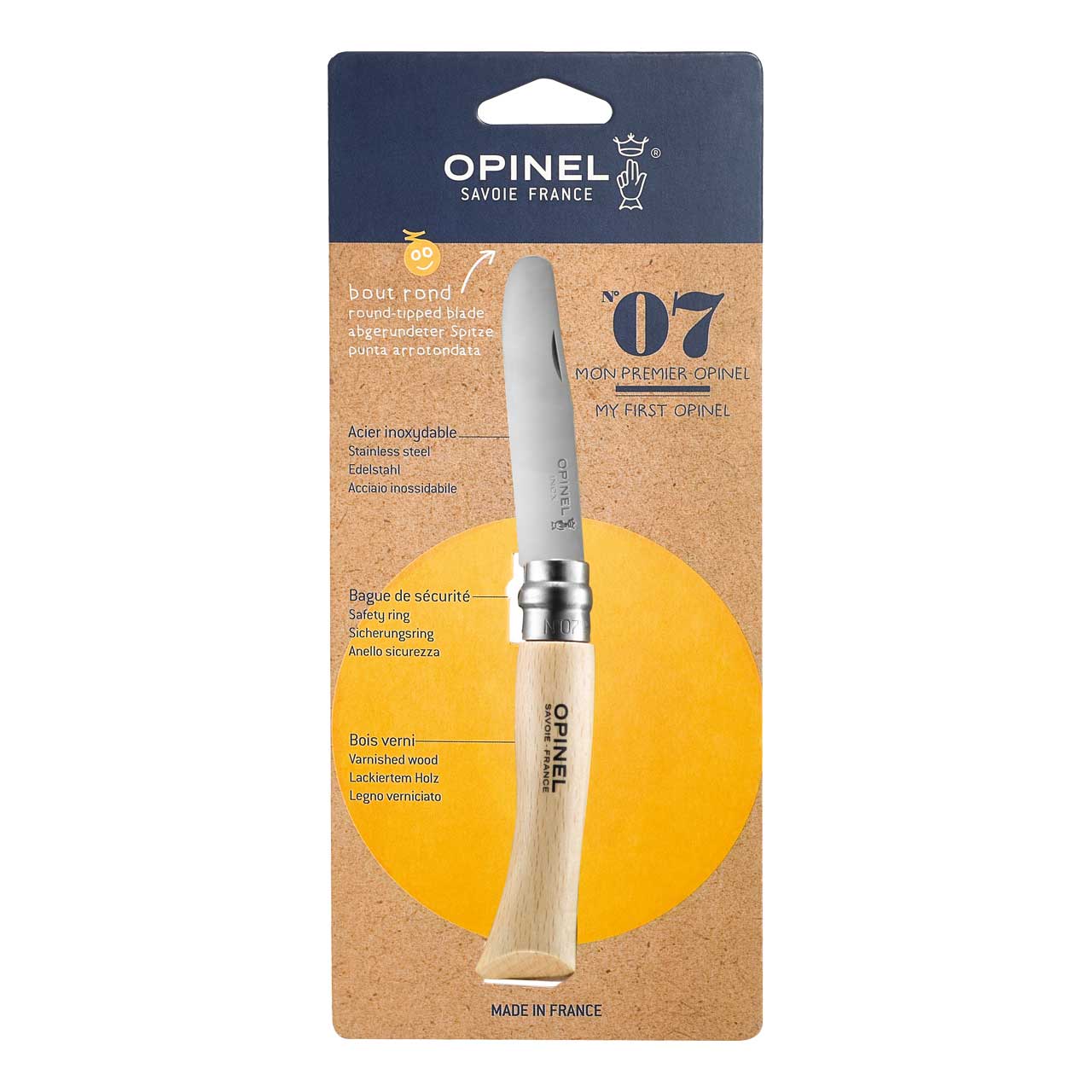 Opinel Kindermesser, rostfrei, Buchenholz bei ISS Opinel Kindermesser, rostfrei, Buchenholz bei ISS