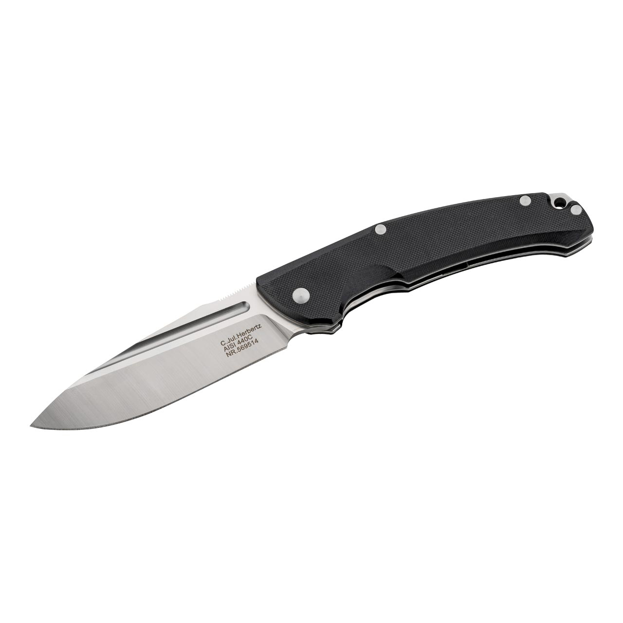 Taschenmesser 10.6 cm G10 rostfreiem AISI 440C Stahl von Herbertz bei ISS