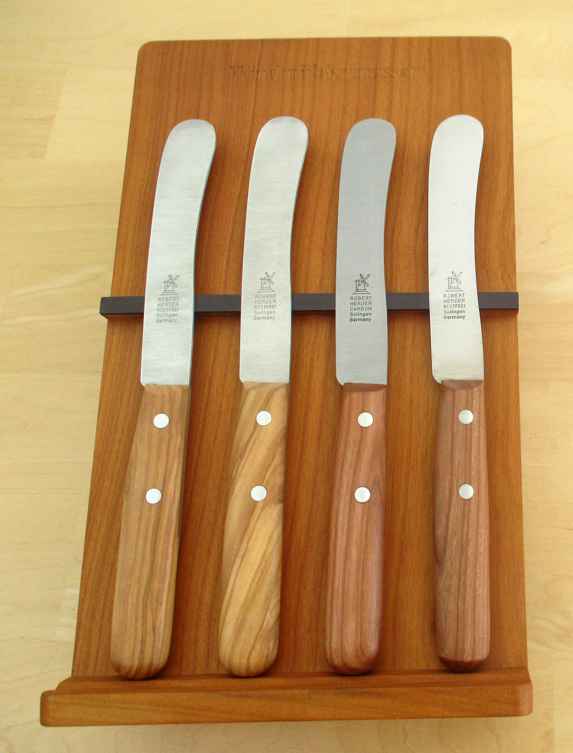 Magnet MesserBrett  aus Kirschholz Leer von Windmühlenmesser bei ISS