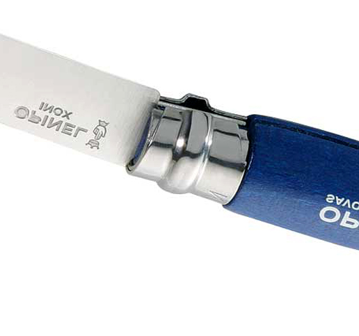 Opinel  Kindermesser, rostfrei, Buchenholz blau